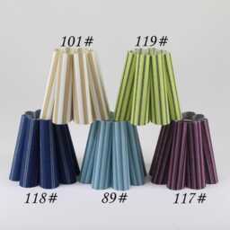 Handmade Scalloped Stripe Lampshade Fabric & Acrylic, 6.5 - thumbnail 2