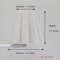 Handmade Scalloped Stripe Lampshade Fabric & Acrylic, 6.5 - thumbnail 4