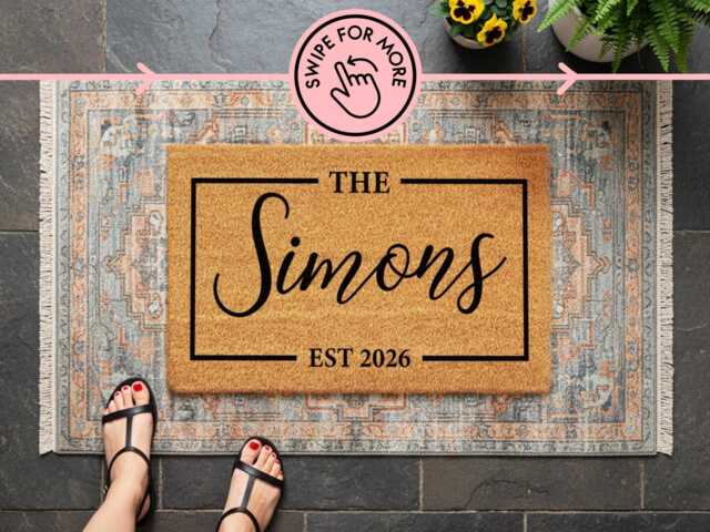 Custom Home Name Doormat - Front Door Welcome - image 1