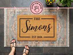 Custom Home Name Doormat - Front Door Welcome - thumbnail 1