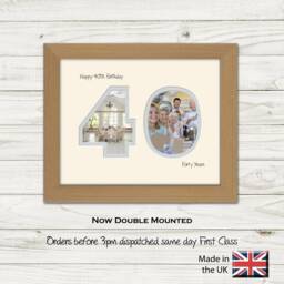 40Th Photo Frame Birthday Number Special Gift Word 9x7-1183F By Photos in A Word - thumbnail 1