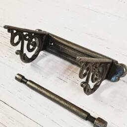 Toilet Roll Holder Cast Antique Iron - Very Elegant, Scroll Design. Wall Mounted Choose From London Gner Or Traditional - thumbnail 3