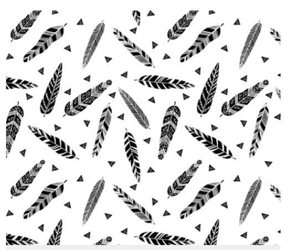 Crib Sheet Feathers Crib Sheet, Baby Bedding, Modern Nursery, Monochrome Accessory