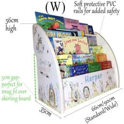 Personalised Children's Bookcase - Woodland & Jungle Themes Nursery Bookshelf With Name Fully Assembled Handmade in UK - thumbnail 2