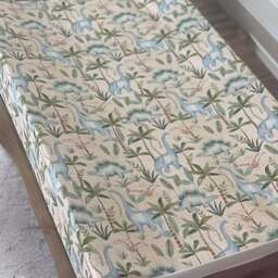 Wedge Baby Changing Mat, Dinosaur Jungle Changing Mat, Anti Roll Baby Mat - thumbnail 1