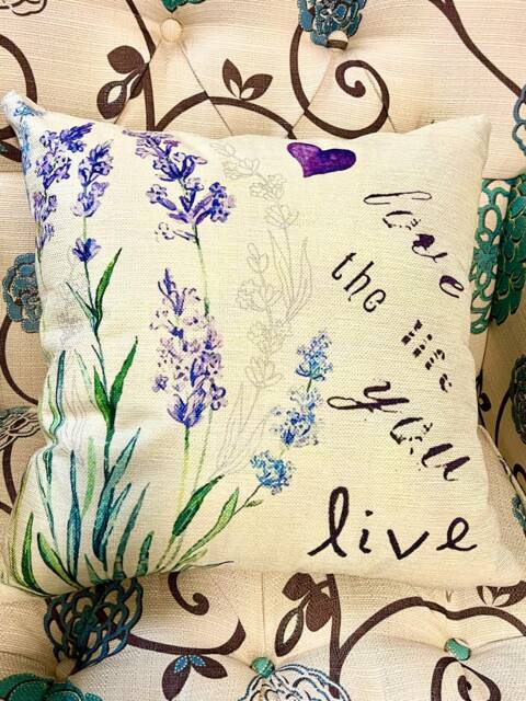 Burlap, Lavender, Decorative Pillow Covers - image 1
