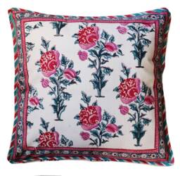 Cotton Cushion Cover - Poppy Square 18 - thumbnail 1