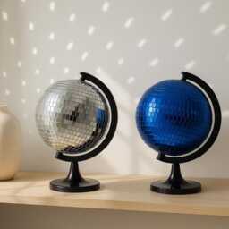 Disco Globe Decor Real Glass Mirror Tile, 70S Retro Accent - thumbnail 4