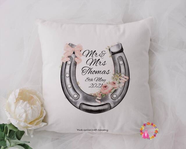 Personalised Wedding Pillow, Gift, Gifts For Newlyweds, Present, Gift For Wedding, Cushion, Mr & Mrs Gift - image 1