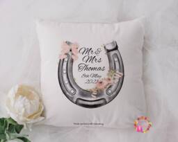 Personalised Wedding Pillow, Gift, Gifts For Newlyweds, Present, Gift For Wedding, Cushion, Mr & Mrs Gift - thumbnail 1