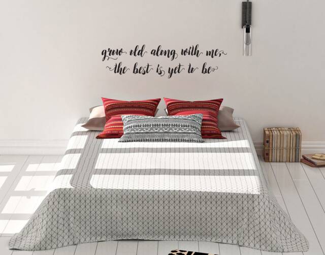"Vinyl Wall Decal - ""Grow Old Along With Me, The Best Is Yet To Be" - image 1