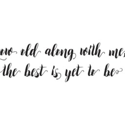 "Vinyl Wall Decal - ""Grow Old Along With Me, The Best Is Yet To Be" - thumbnail 2