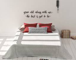 "Vinyl Wall Decal - ""Grow Old Along With Me, The Best Is Yet To Be" - thumbnail 1