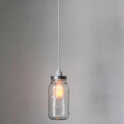 Mason Jar Pendant Lamp, Large Half Gallon Hanging Lighting Fixture, Upcycled Rustic Modern Chic Bootsngus Home & Decor - thumbnail 3