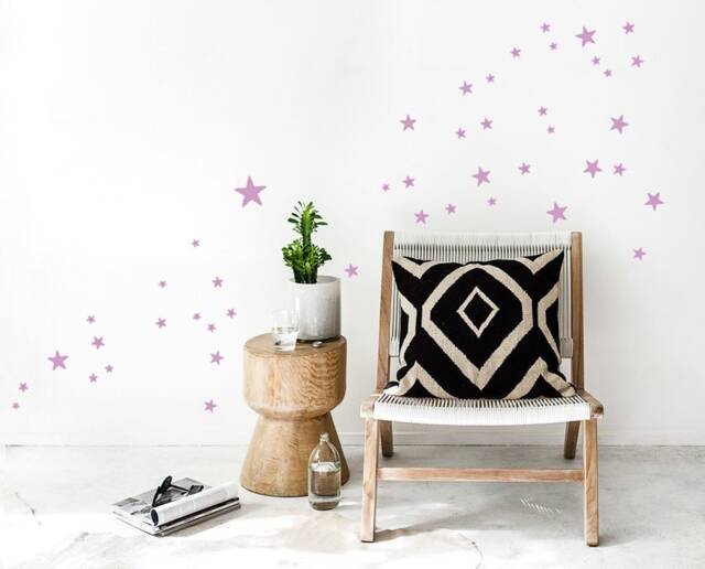 Star Wall Decals Kids Room, 90 Mixed Size Star Decals, 2, 5 Up To 10 cm Sized, Stickers, Room Decals, Nursery & Home Decor - image 1