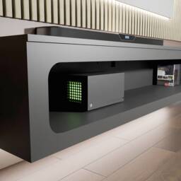 Plans For Floating Media Bench Wall Step By Diy Digital Woodwork Only UK Metric Easy Build With Cut Lists - thumbnail 2