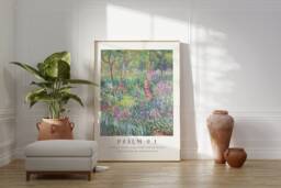 Psalm 91 I Will Give Thanks To You, Lord Poster, Claude Monet, Bible Verse Prints, Modern Christian Home Decor, Faith Poster - thumbnail 1