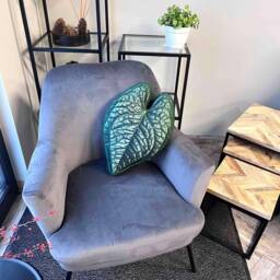 Anthurium Luxurians Leaf Pillow, Tropical Plant Cushion - thumbnail 4