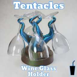 Kraken - Octopus Wine Glass Holder, Tentacles, Housewarming Gift - thumbnail 1