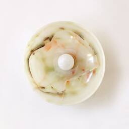 Round Large Onyx Stone Sconce Light Wall Fixture Vanity Bathroom Kitchen Lighting - thumbnail 2