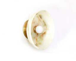 Round Large Onyx Stone Sconce Light Wall Fixture Vanity Bathroom Kitchen Lighting - thumbnail 1