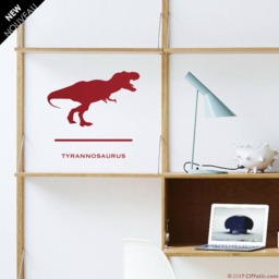 T-Rex Wall Decal Personalized Dinosaur Name Sticker - thumbnail 2