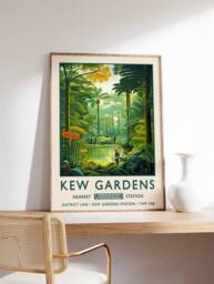 Kew Gardens Print, London Poster, Botanical William Morris Vintage Wall Art, Floral Rousseau A1/A2/A3/A4 - thumbnail 1
