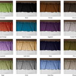 Faux Burlap Valance Window Linen/Treatment Home Kitchen Bedroom Classroom Diner Rv Small Curtain - thumbnail 2