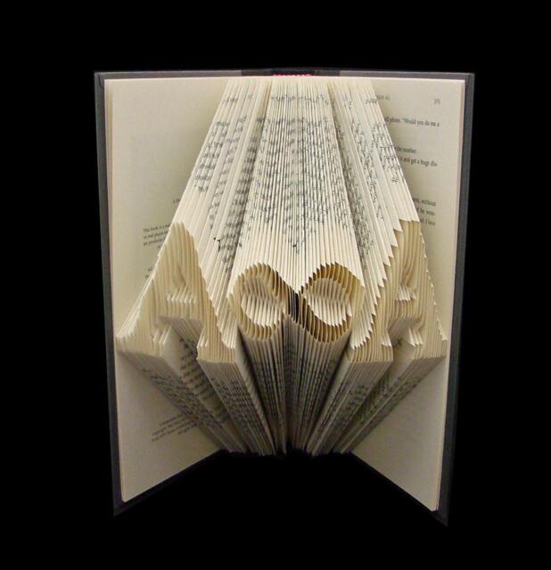 A Infinty - 2 Letters With Symbol Wedding Center Piece Anniversary Gift Birthday Wife Husband Girl Friend Folded-Book Art - image 1