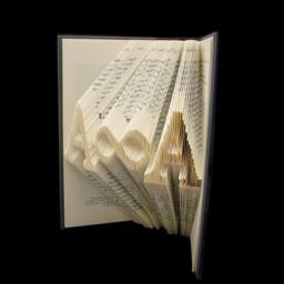 A Infinty - 2 Letters With Symbol Wedding Center Piece Anniversary Gift Birthday Wife Husband Girl Friend Folded-Book Art - thumbnail 2