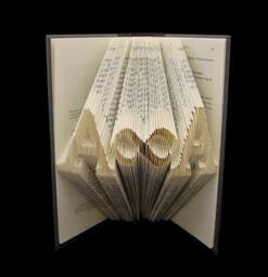 A Infinty - 2 Letters With Symbol Wedding Center Piece Anniversary Gift Birthday Wife Husband Girl Friend Folded-Book Art - thumbnail 1