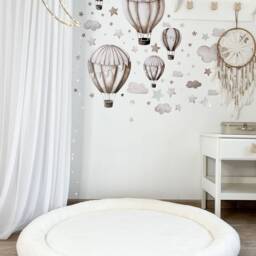 Teddy Plush Padded Play Mat White Warm - Ecru Beige Gray Mustard Graphite - thumbnail 4