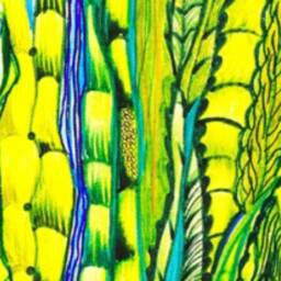 Plant Print Art, Green Kelp, Abstract Painting, Framed Canvas Art Gallery, Contemporary Under The Sea, Nature Wall - thumbnail 3