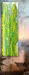 Plant Print Art, Green Kelp, Abstract Painting, Framed Canvas Art Gallery, Contemporary Under The Sea, Nature Wall - thumbnail 2