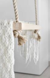 Handmade Oak Double Swing - Porch Bench With Jute Rope - thumbnail 3