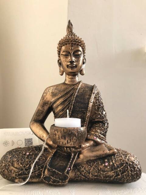 Divine Beautifully Detailed T Lit Buddhas Statue. Adorned in Swarovski Elements - image 1