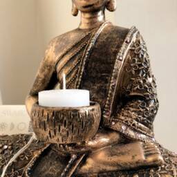 Divine Beautifully Detailed T Lit Buddhas Statue. Adorned in Swarovski Elements - thumbnail 2