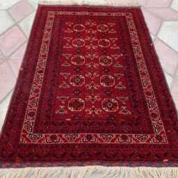 Vintage Waziri Rug 35-Year-Old Handmade Afghan Tribal Carpet - 3x5 Ft - thumbnail 4