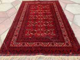 Vintage Waziri Rug 35-Year-Old Handmade Afghan Tribal Carpet - 3x5 Ft - thumbnail 1