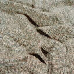 Harris Tweed Lovat Herringbone - Luxury Large Pure Wool Throw Blanket 150x200cm/59x79 - thumbnail 2