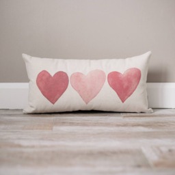 Hearts Valentine's Day Decorations - Pillow Decor Watercolor - thumbnail 1