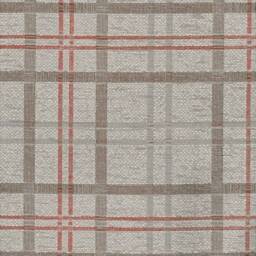 Handmade Wingback Armchair Beige & Red Check Fabric, British Made - thumbnail 3