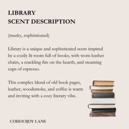 Library - Book Lover Candle, Dark Academia Gift, Literary Bookish Aesthetic - thumbnail 2