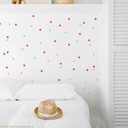 Polka Dot Wall Decals Gold & Silver Confetti Vinyl Decor - thumbnail 2