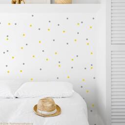 Polka Dot Wall Decals Gold & Silver Confetti Vinyl Decor - thumbnail 1
