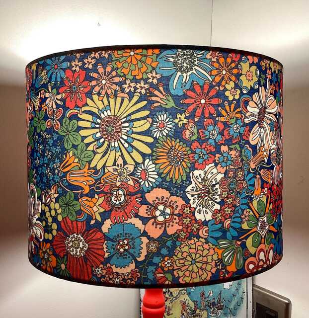 Lampshade Liberty Of London Rainbow Garden Prospect Road Tresco Betsy Table Lamp Or Ceiling Drum Shade Limited Edition Print - image 1