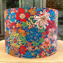 Lampshade Liberty Of London Rainbow Garden Prospect Road Tresco Betsy Table Lamp Or Ceiling Drum Shade Limited Edition Print - thumbnail 2