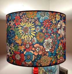 Lampshade Liberty Of London Rainbow Garden Prospect Road Tresco Betsy Table Lamp Or Ceiling Drum Shade Limited Edition Print - thumbnail 1