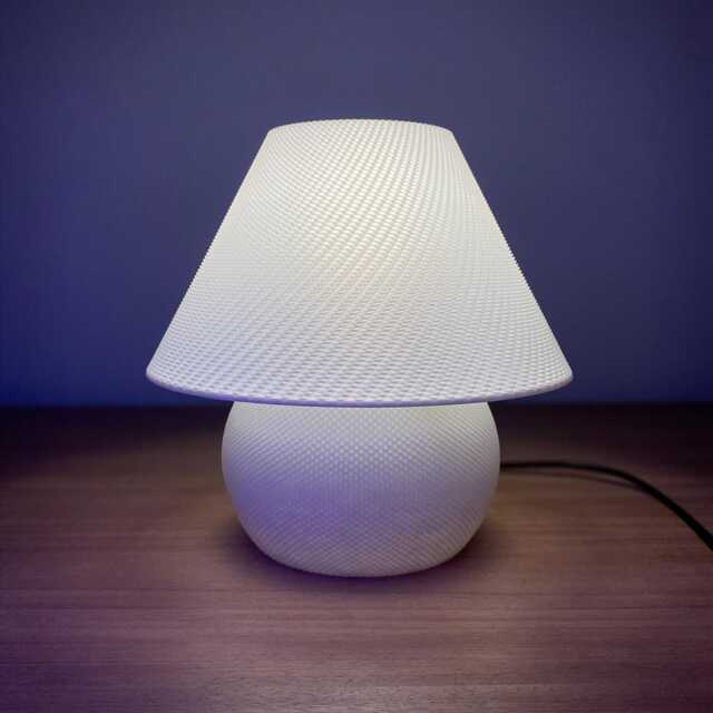 Tokyo Table Lamp, Modern Ripple Mesh Solid Contemporary 3D Printed Lighting - image 1