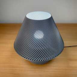 Tokyo Table Lamp, Modern Ripple Mesh Solid Contemporary 3D Printed Lighting - thumbnail 4